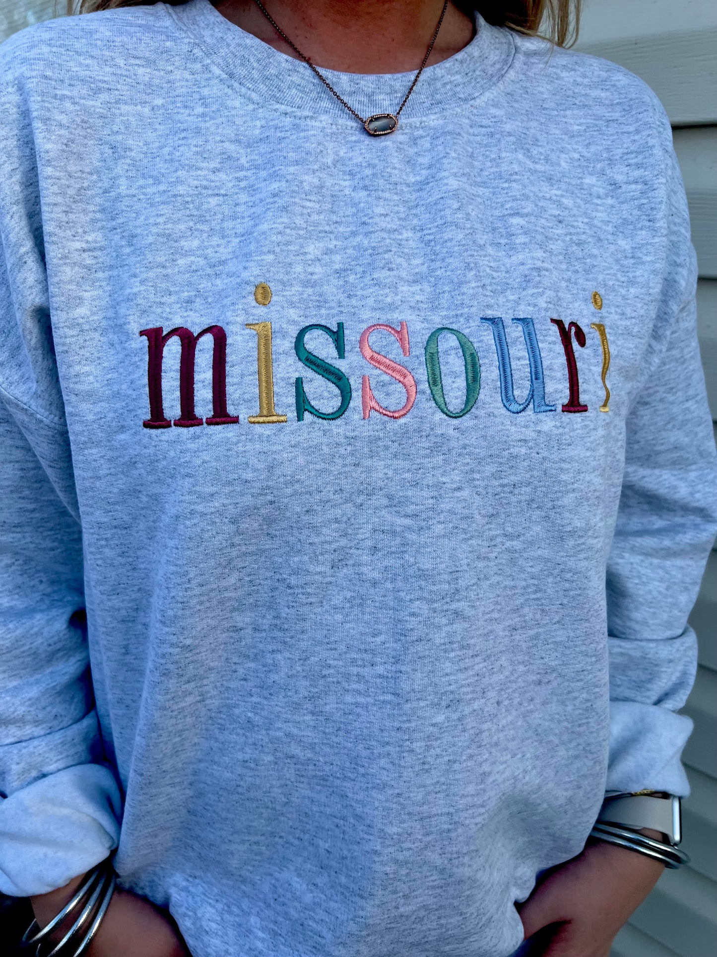 Missouri Embroidered Crewneck